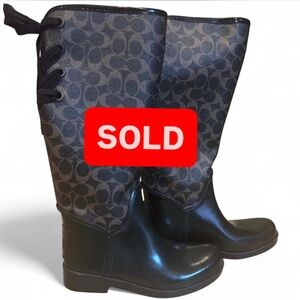 Coach Corset Rain Boots🤎🌧️
